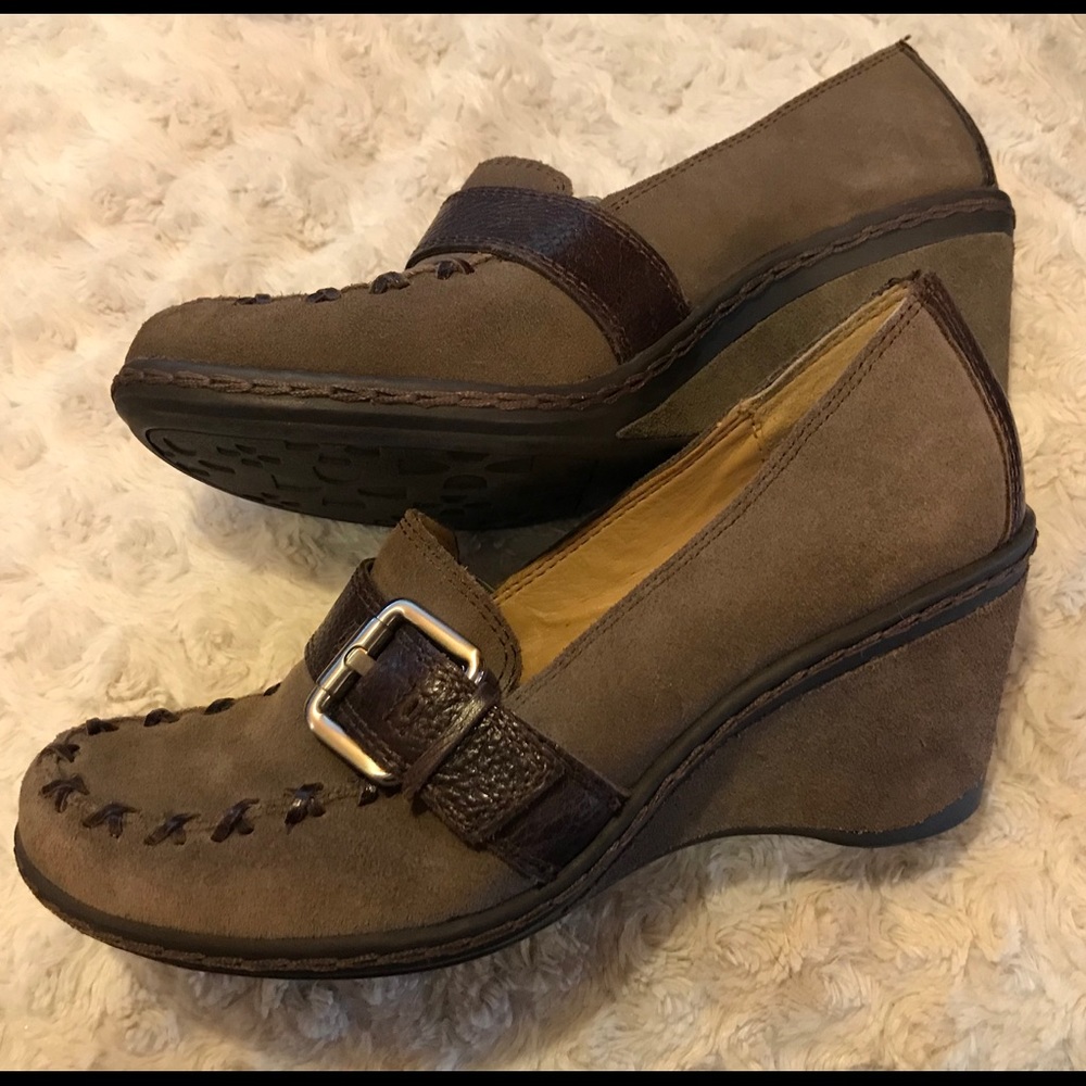 Naturalizer Suede Wedge Loafers